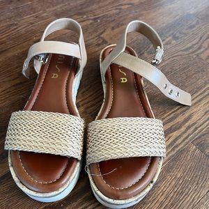 Unisa Tan Platform Sandals